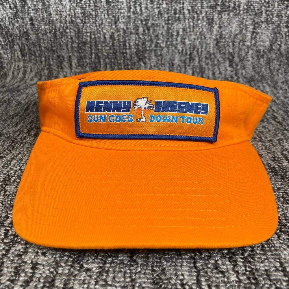 Kenny Chesney Sun Goes Down Tour‎ Mens OSFA Orange No Shoes Nation Visor Hat